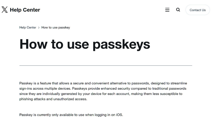 丹寨苹果维修店铺分享iOS用户如何通过通行密钥(Passkey)登录 