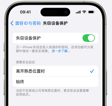 丹寨苹果手机维修分享iOS17'失窃设备保护'功能是什么？ 