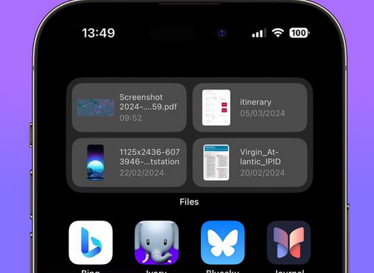 丹寨苹果屏幕维修分享iPhone主屏幕快速访问最近的文件 